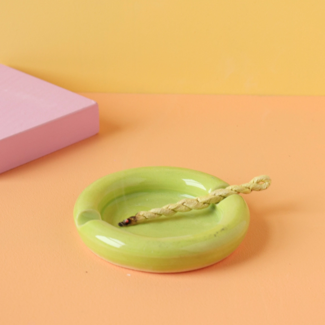 Green Ceramic Bubble Ashtray