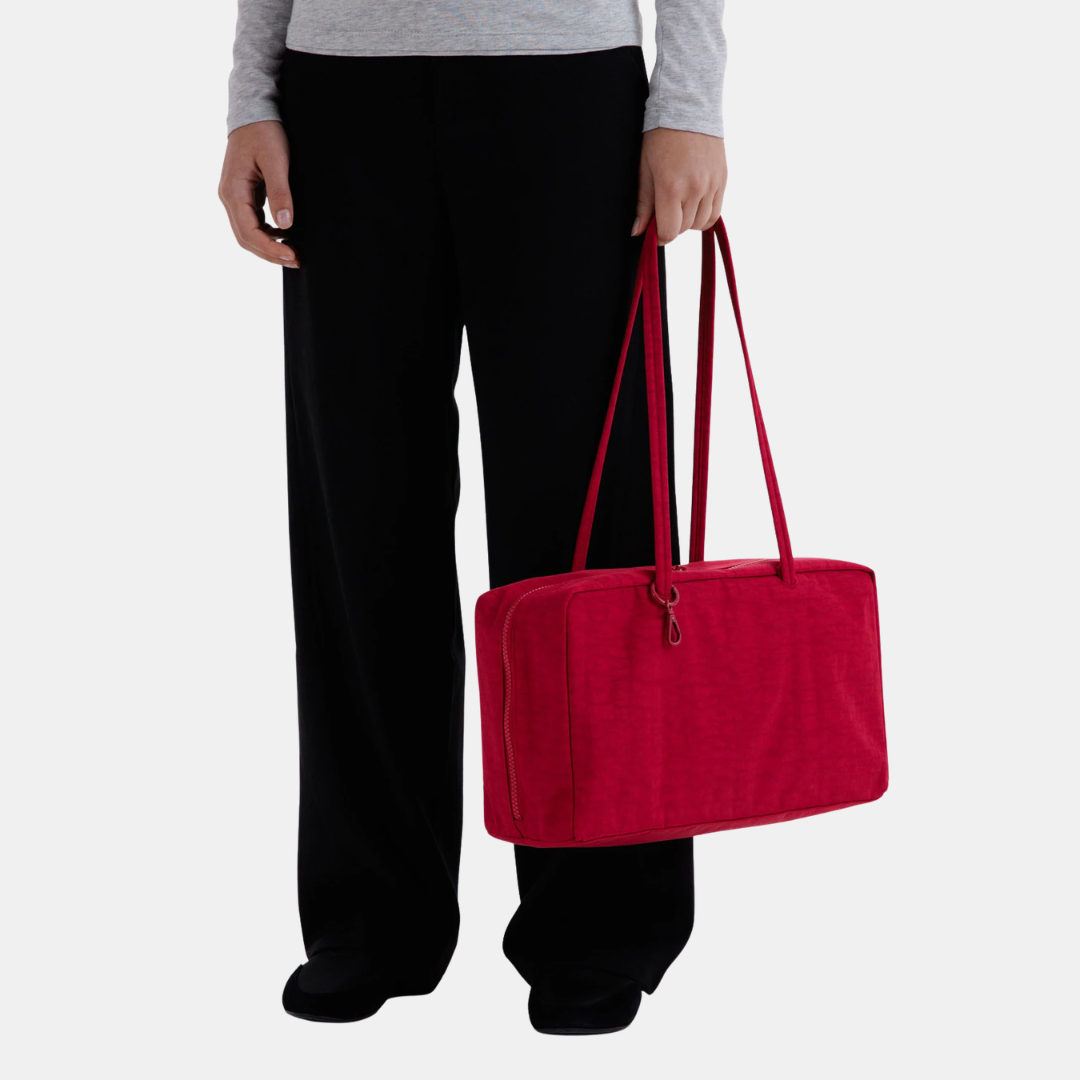 Cherry Medium Nylon Bowler Bag