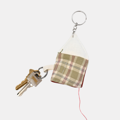 Quilted House Keychain