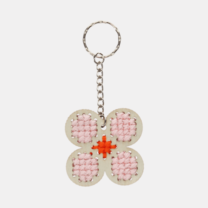Stitch Your Own Daisy Wooden Keyring Kit