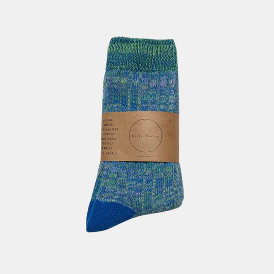 Blue Mix Ribbed Socks