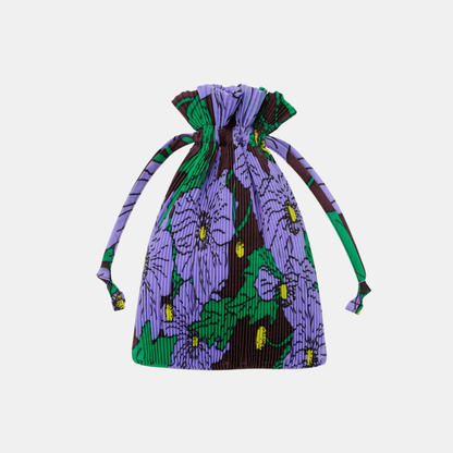 Maroon Poppy Pleated Baggu