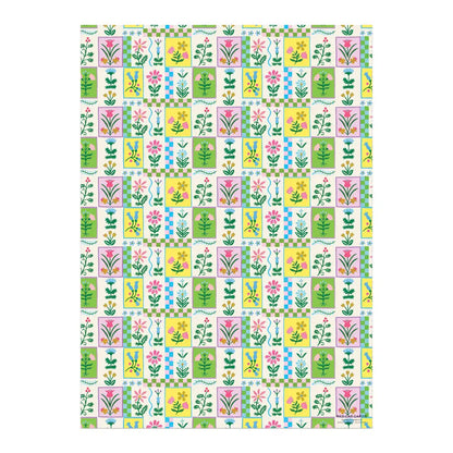 Retro Flower Gift Wrap