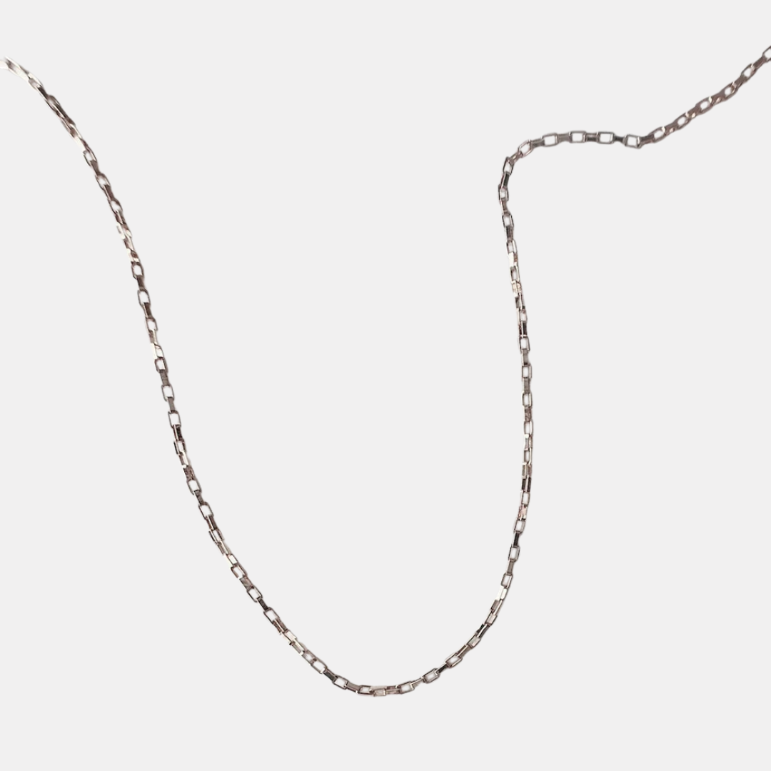 Silver Boxy Chain Necklace