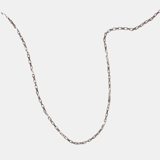 Silver Boxy Chain Necklace