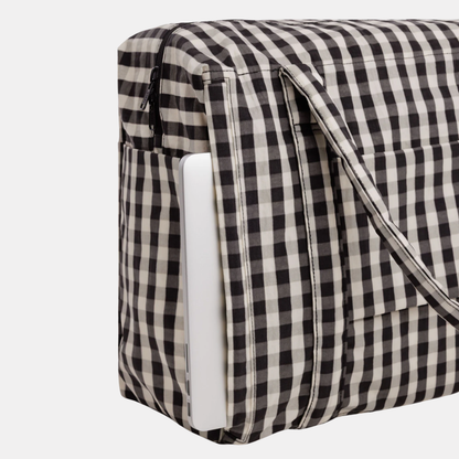 Black and Cream Gingham Cloud Carry-On