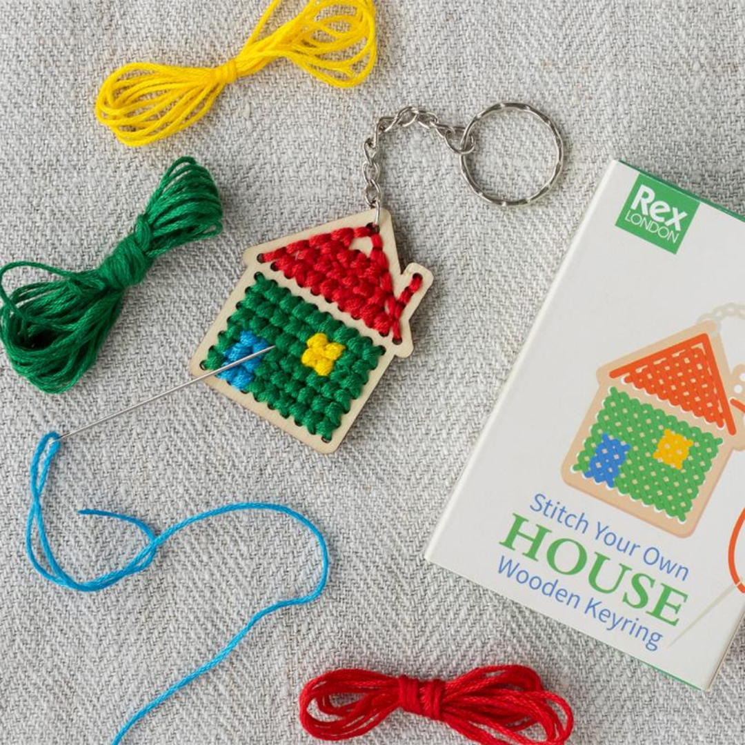 Stitch Your Own House Wooden Keyring Kit