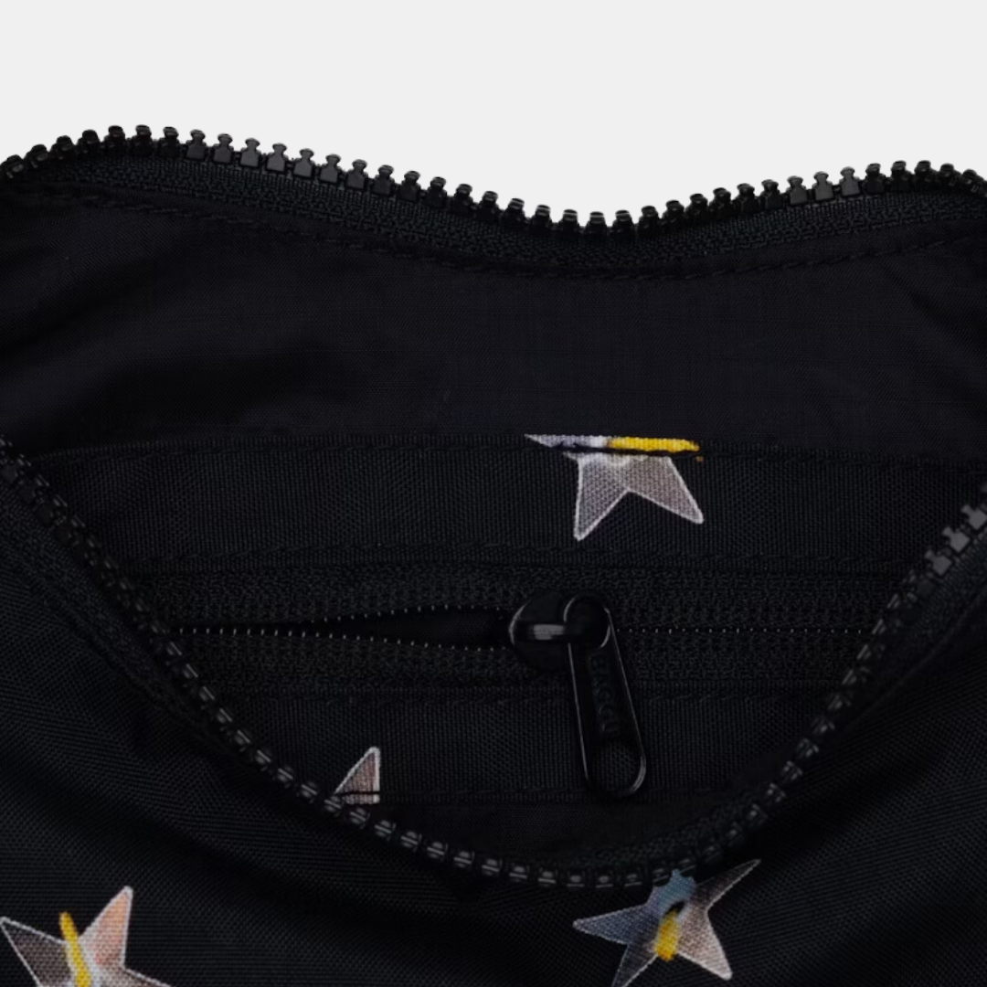 Stars Small Nylon Crescent Bag