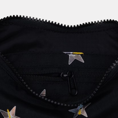 Stars Small Nylon Crescent Bag