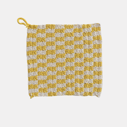 Crochet Checkered Pot Holder