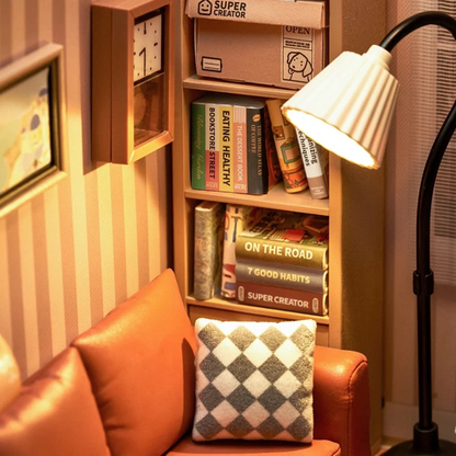 Cozy Living Lounge DIY Miniature Kit