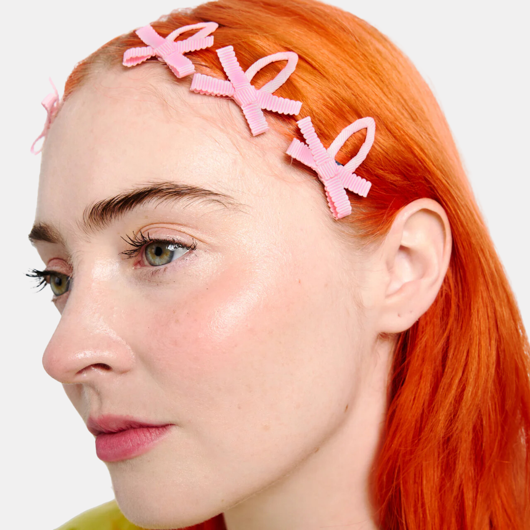 Blush Bow Hair Clip Set