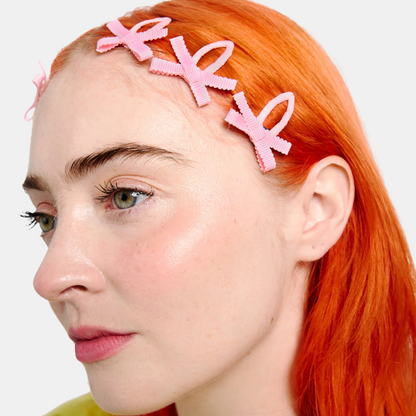 Blush Bow Hair Clip Set