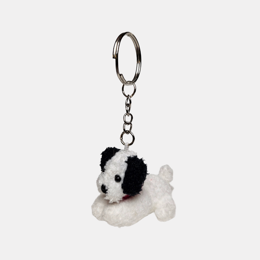Mini Plush Dog Keychain