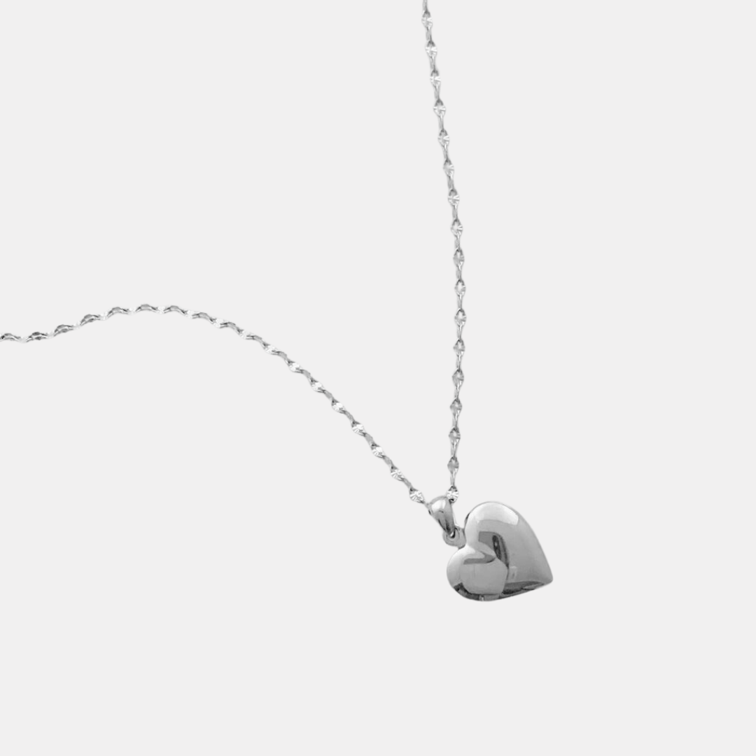 Silver Heart Locket Necklace