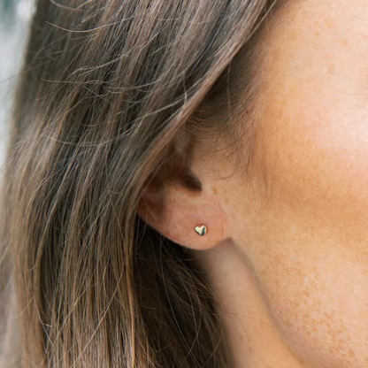 Gold Mini Heart Studs