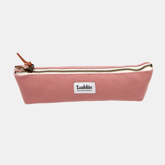 Dull Pink Canvas Boat Pen Case