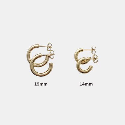 Gold Carolina Thick Hoops