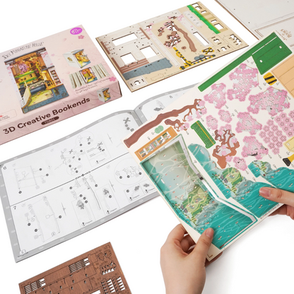 Sakura Densya Book Nook DIY Miniature Kit