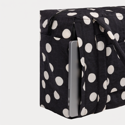 Black and Cream Polka Dot Small Cloud Carry-On
