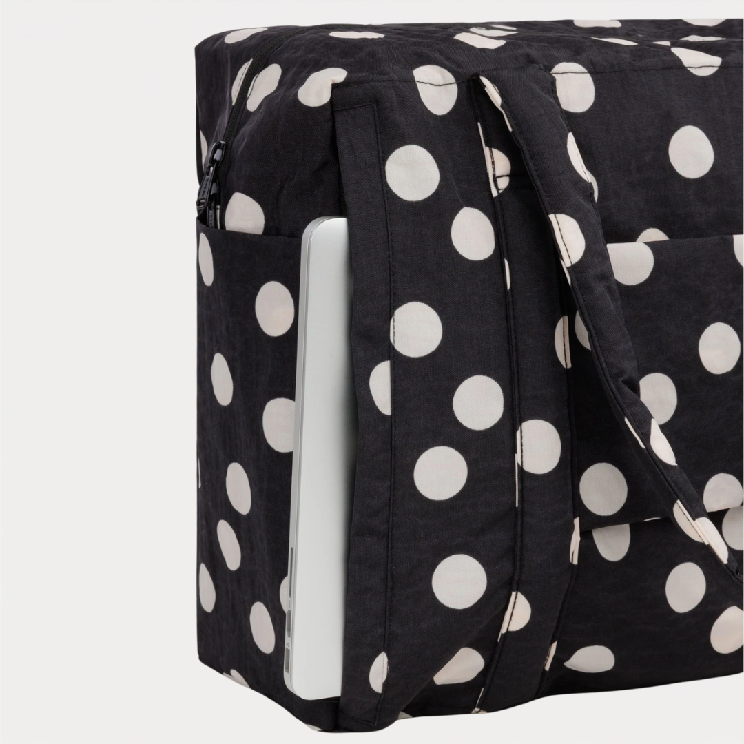 Black and Cream Polka Dot Cloud Carry-On
