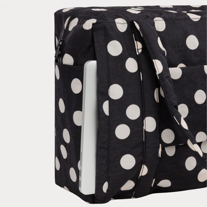 Black and Cream Polka Dot Cloud Carry-On