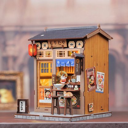 Morita-Ya Noodle Shop Book Nook DIY Miniature Kit
