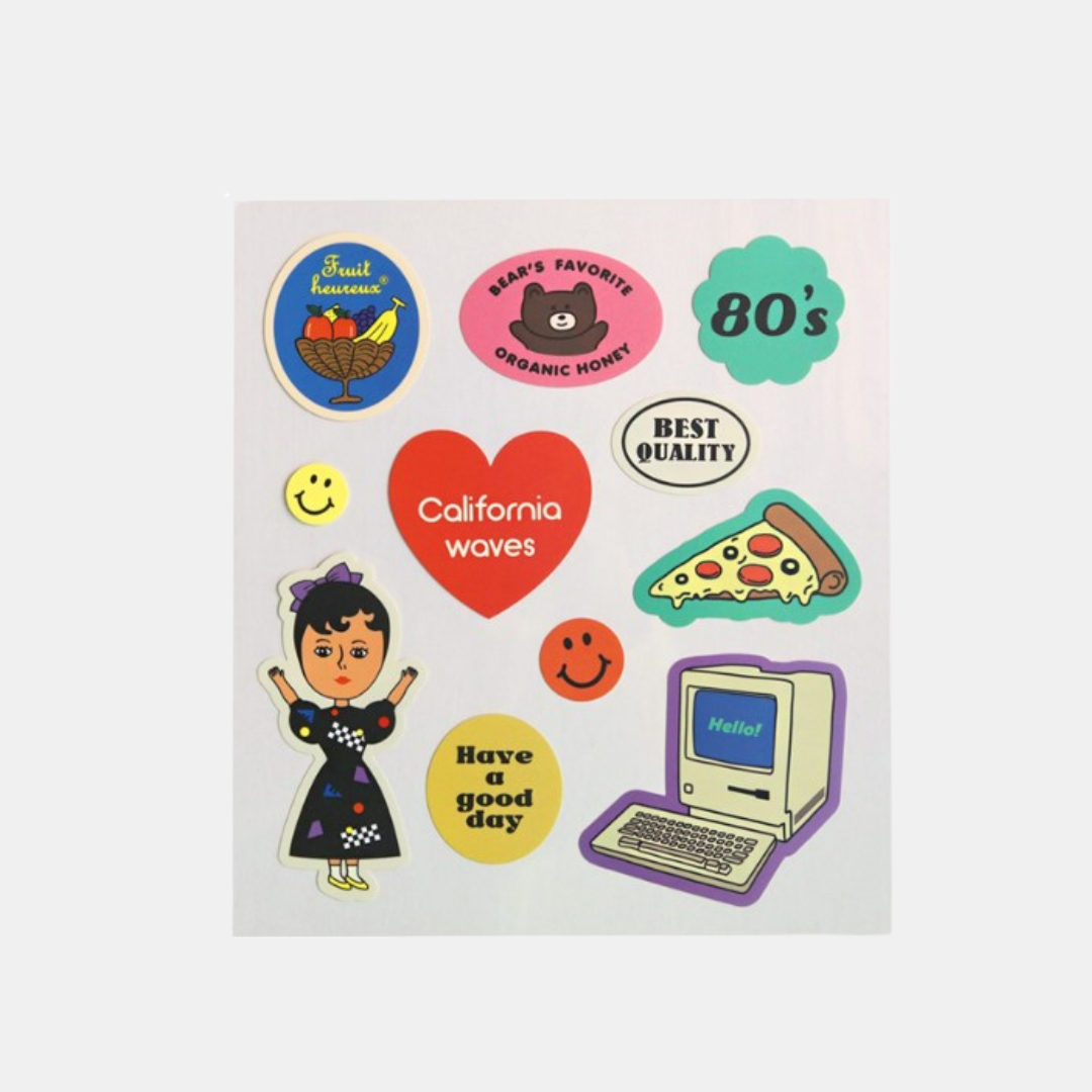 The 80's Removable Sticker Sheet