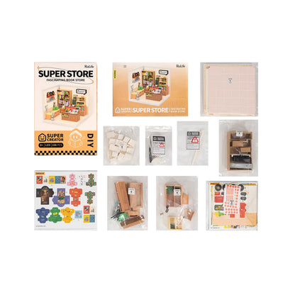 Fascinating Book Store DIY Miniature Kit