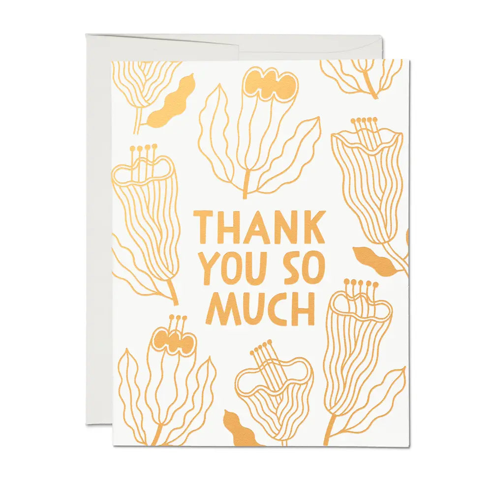 Thank You So Much Flowers Card