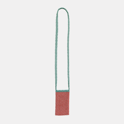 Two-Tone Beaded Crossbody Phone Case