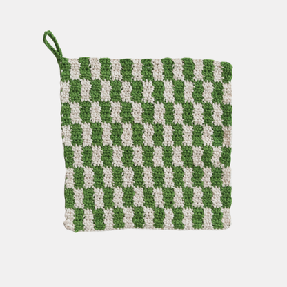 Crochet Checkered Pot Holder