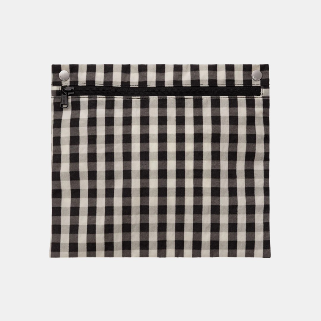 Black and Cream Gingham Cloud Carry-On