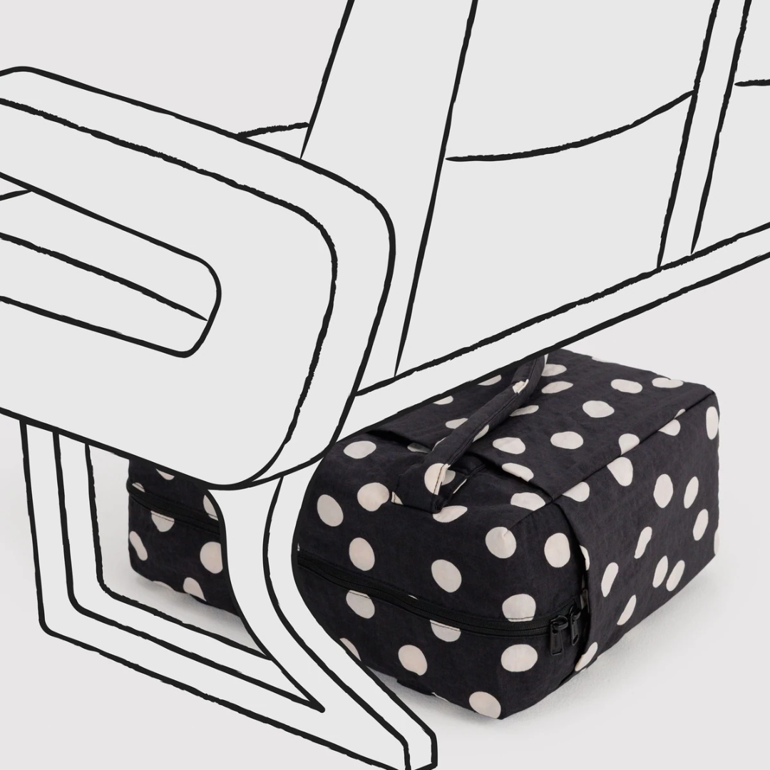 Black and Cream Polka Dot Small Cloud Carry-On