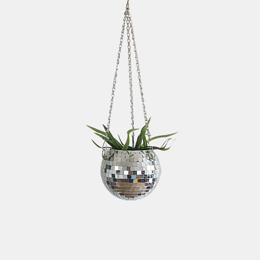 Disco Ball Hanging Planter