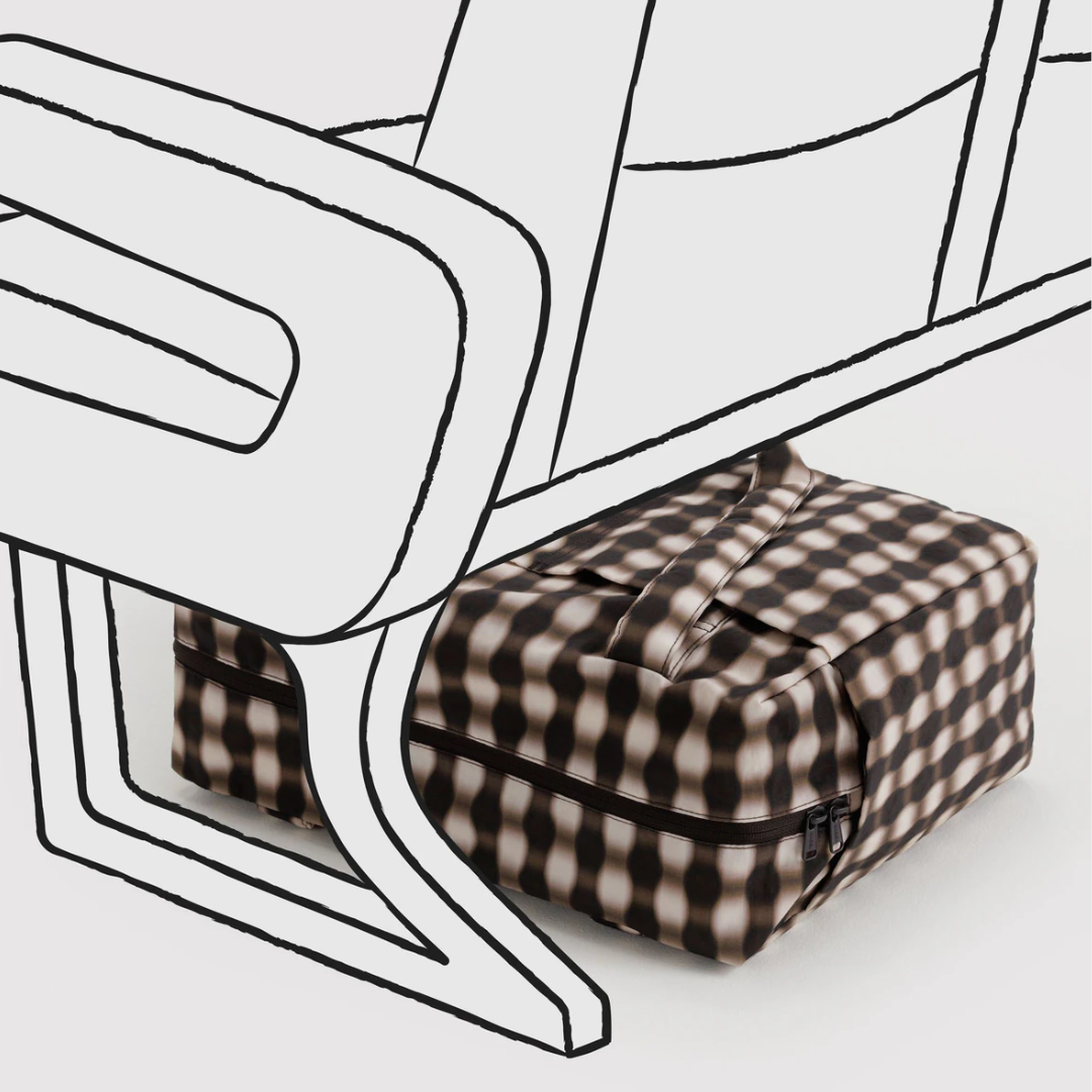 Blurred Brown Gingham Small Cloud Carry-On