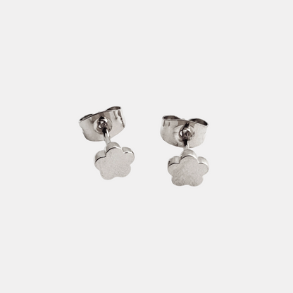 Silver Flower Power Studs