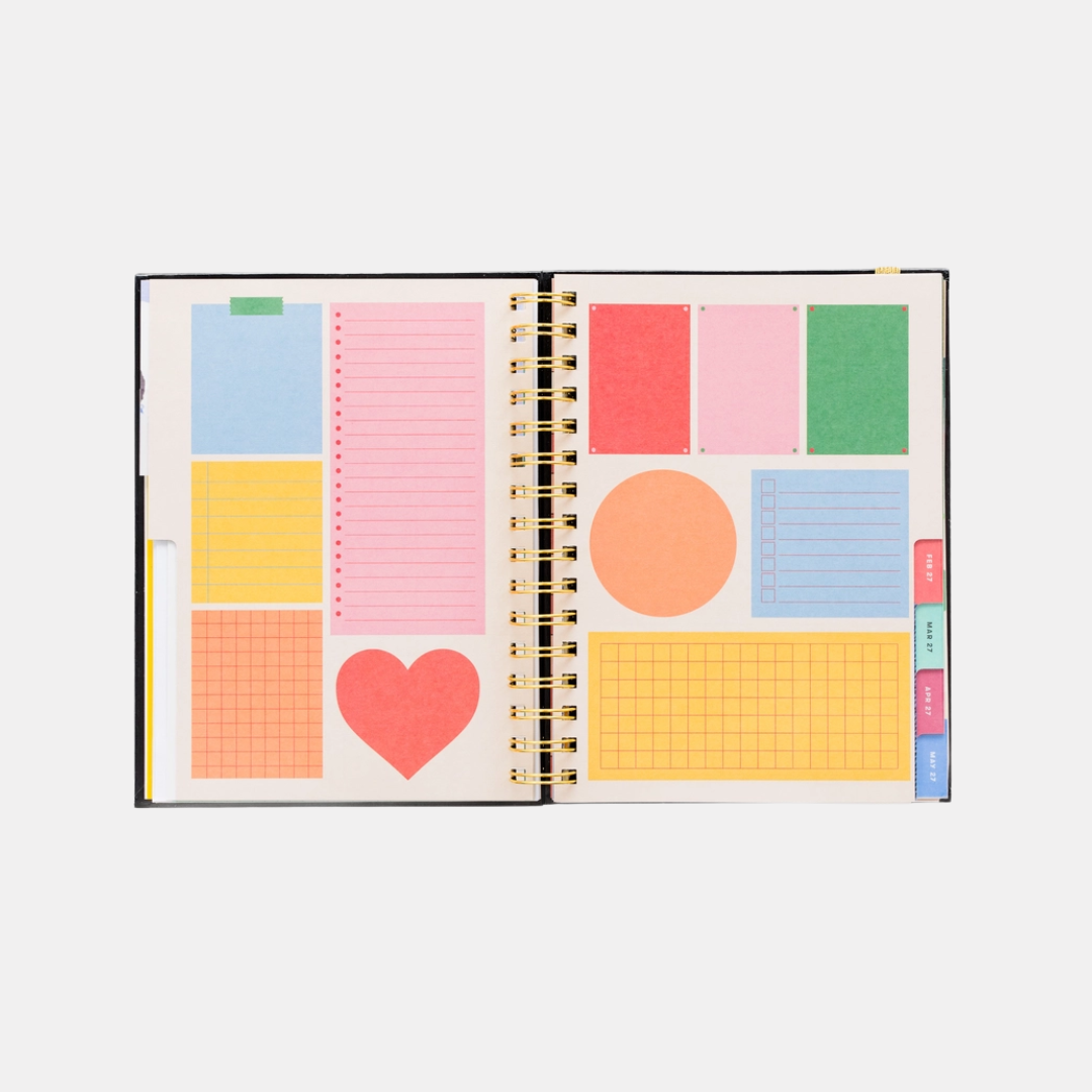 Black Floral 2027 Planner