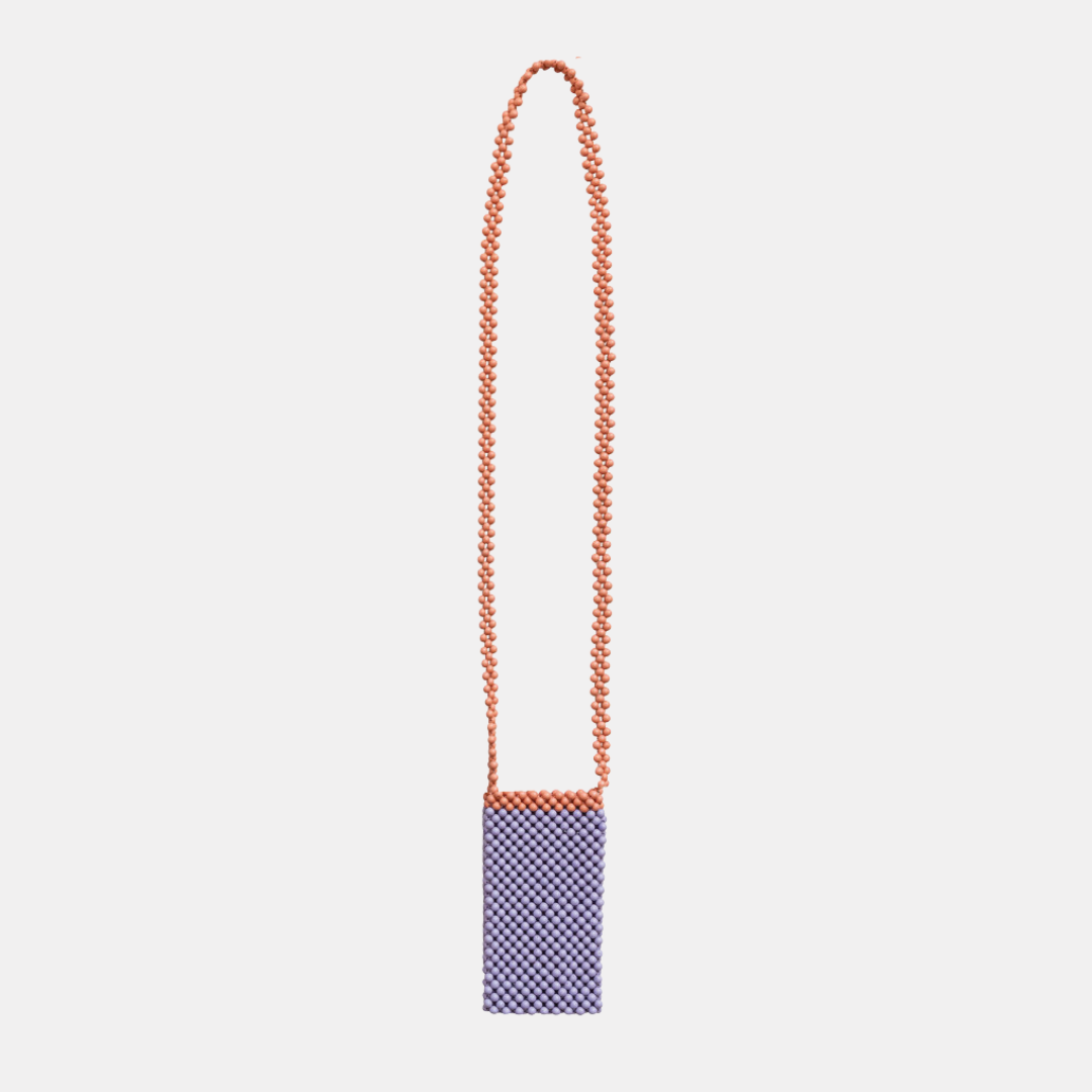 Two-Tone Beaded Crossbody Phone Case