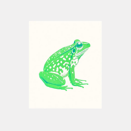 Neon Bull Frog Print