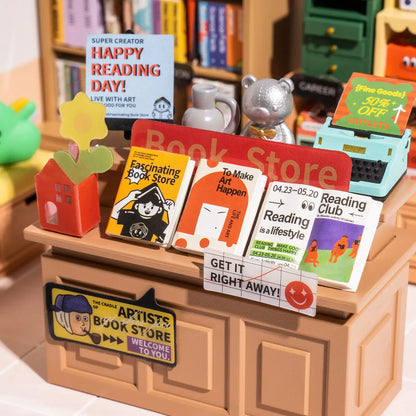 Fascinating Book Store DIY Miniature Kit