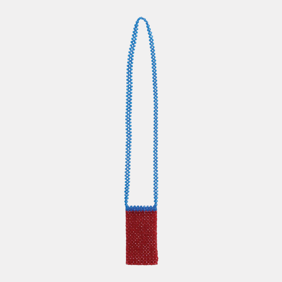 Two-Tone Beaded Crossbody Phone Case