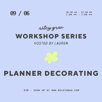 Planner Decorating Workshop - September 6