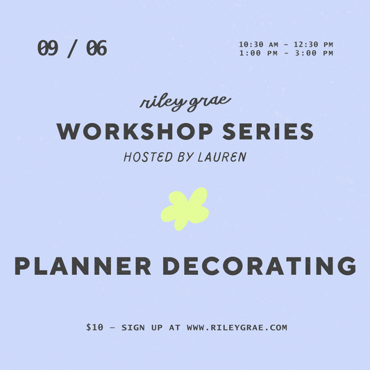 Planner Decorating Workshop - September 6