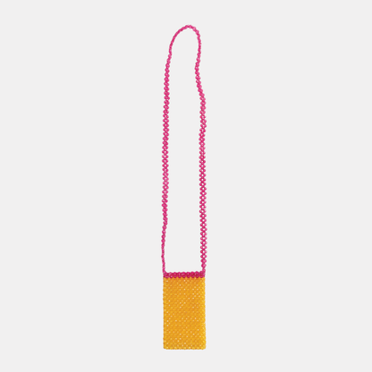 Two-Tone Beaded Crossbody Phone Case