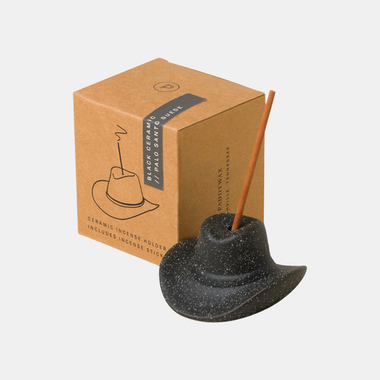 Black Cowboy Hat Incense Set