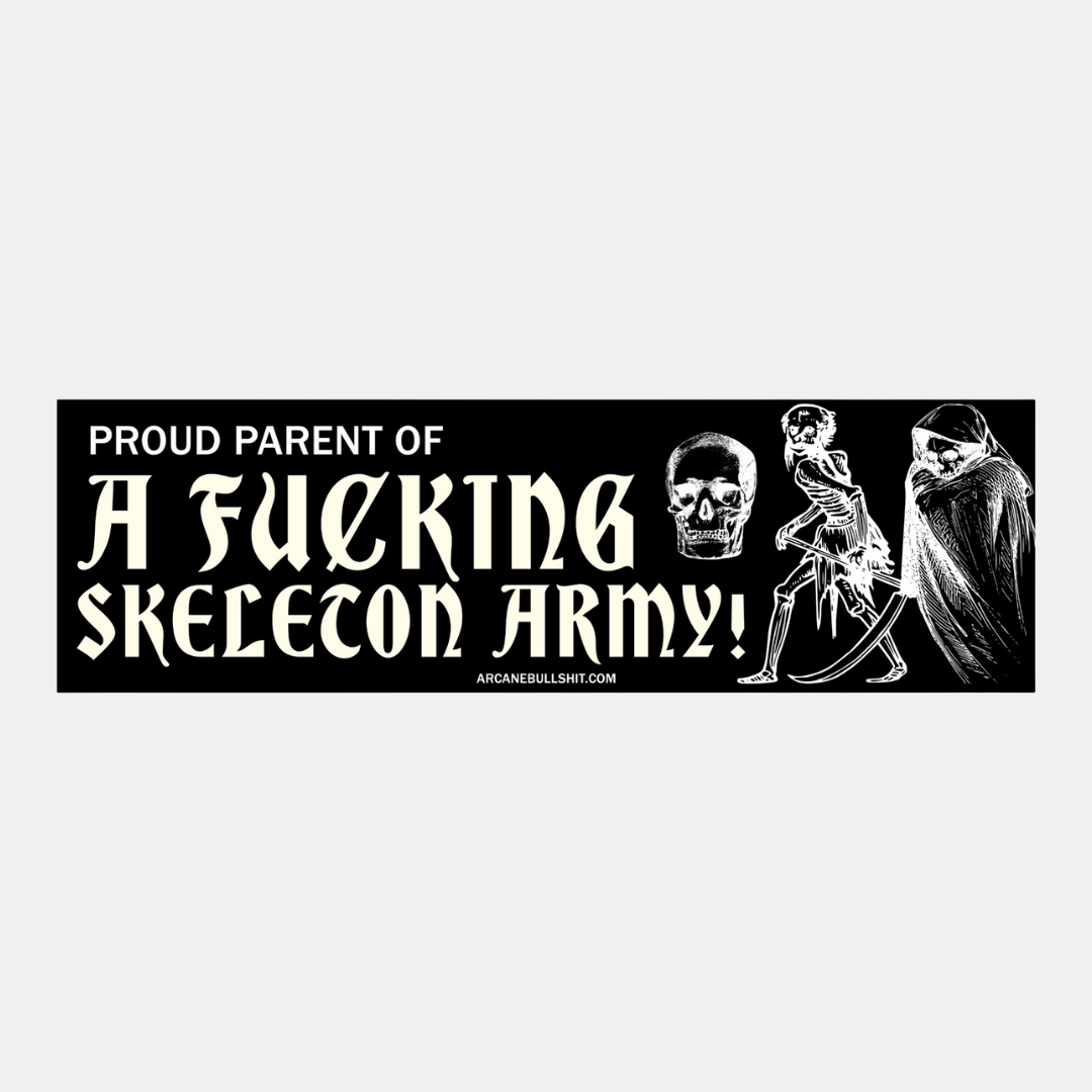 Skeleton Army Bumper Sticker