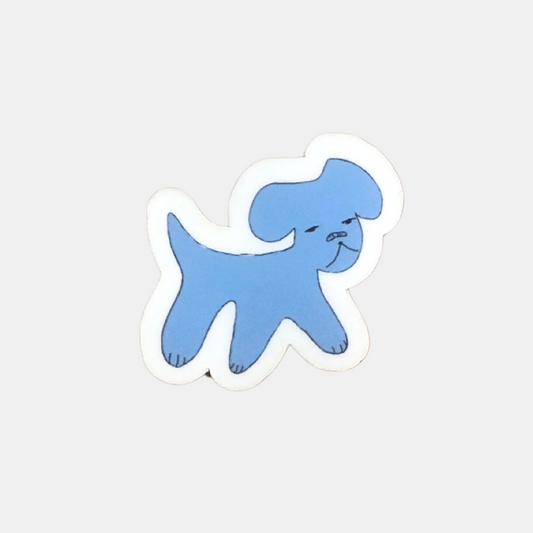 Blue Bandaid Dog Sticker