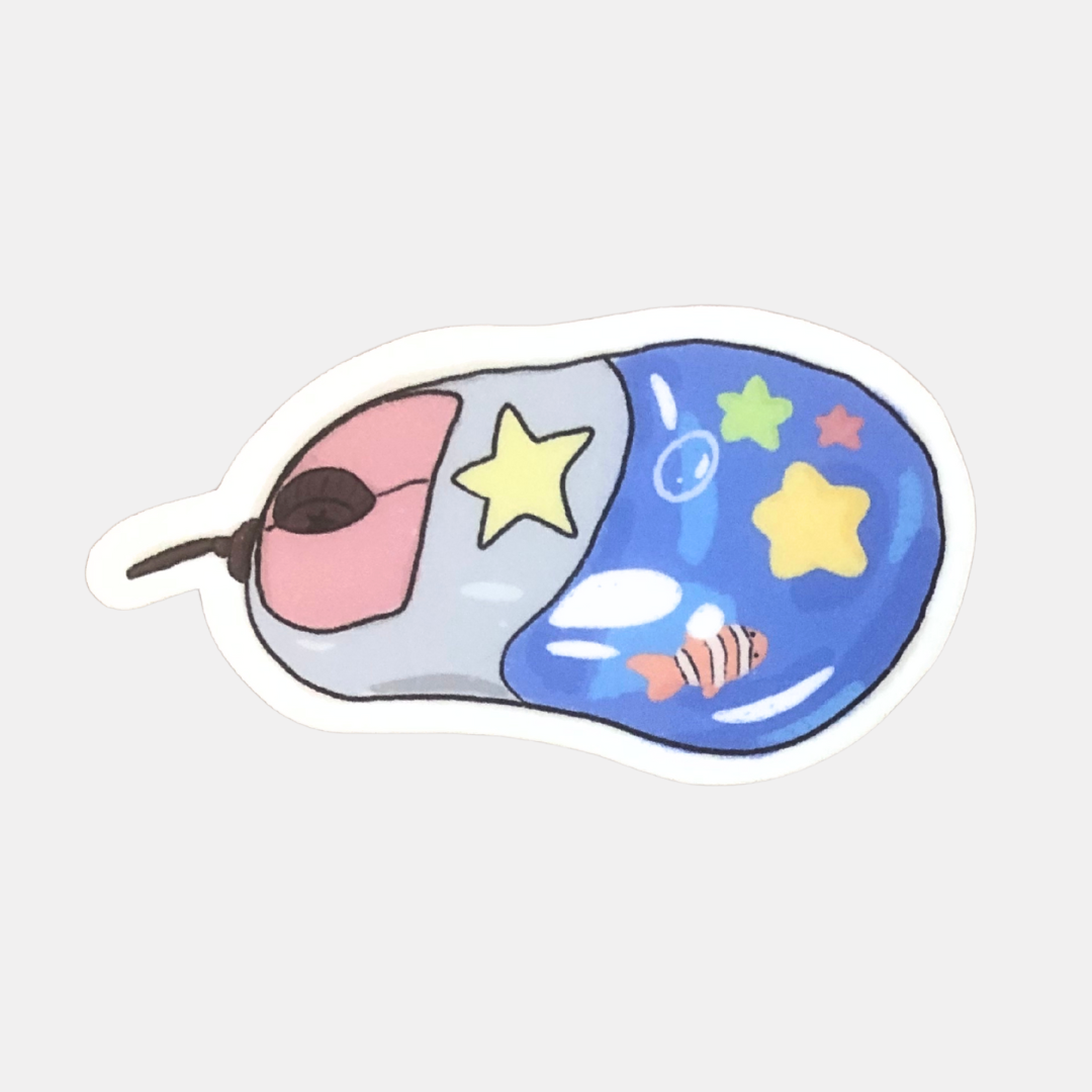 Aqua Mouse Sticker