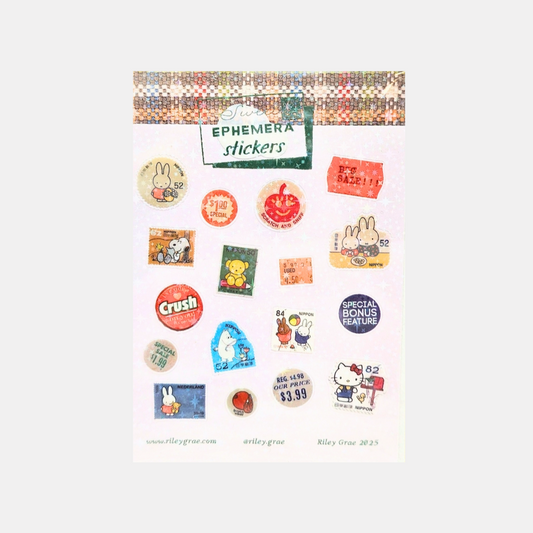 Sweet Ephemera Sticker Sheet
